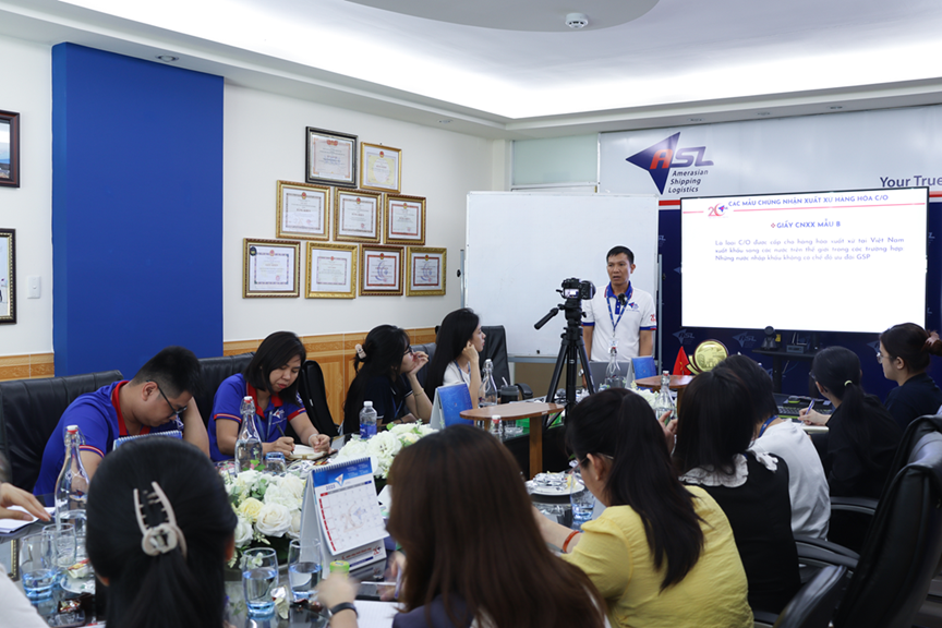 ASL LOGISTICS TỔ CHỨC ĐÀO TẠO CHIA SẺ KIẾN THỨC VỀ CÁC LOẠI C/O THƯỜNG GẶP VÀ CÁC QUY TẮC XUẤT XỨ HÀNG HÓA 